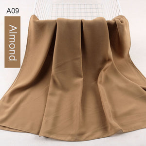 Good Stitching Stitch Plain High Quality Premium Heavy Chiffon Hijab Scarf Malaysian Women&#39;s Scarves Hijabs Long Shawl Shawls