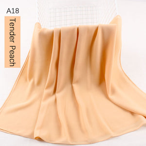 Good Stitching Stitch Plain High Quality Premium Heavy Chiffon Hijab Scarf Malaysian Women&#39;s Scarves Hijabs Long Shawl Shawls