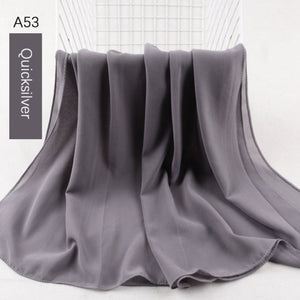 Good Stitching Stitch Plain High Quality Premium Heavy Chiffon Hijab Scarf Malaysian Women&#39;s Scarves Hijabs Long Shawl Shawls