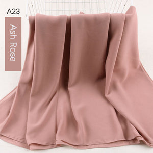 Good Stitching Stitch Plain High Quality Premium Heavy Chiffon Hijab Scarf Malaysian Women&#39;s Scarves Hijabs Long Shawl Shawls