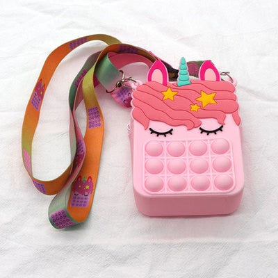 Hot Fidget Toys Push Bubbles Toy Rainbow Unicorn Poppy Playtime Coin Purse Wallet Ladies Bag Silica Simple Dimple Crossbody Bag