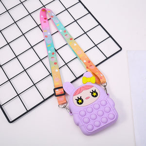 Hot Fidget Toys Push Bubbles Toy Rainbow Unicorn Poppy Playtime Coin Purse Wallet Ladies Bag Silica Simple Dimple Crossbody Bag