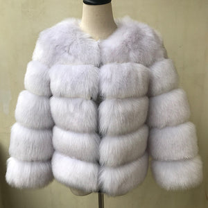 HJQJLJLS 2021 Winter New Fashion Women Faux Fur Coat Female Black Elegant Fluffy Thick Warm Artificial Fox Fur Jacket Outerwear