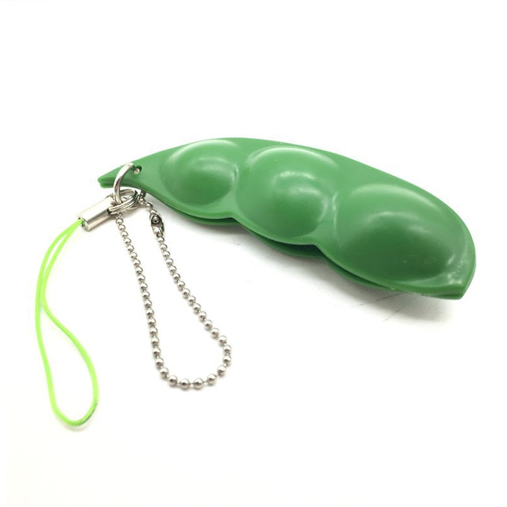 5pcs Fidget Toys Pack Portachiavi Decompression Edamame Toys Squishy Squeeze Peas Beans Keychain Cute Stress Adult Toy Key chain