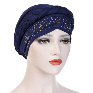 Head Scarf for muslim women solid cotton turban bonnet hijab Caps white pearl Inner hijabs femme musulman arab wrap turbantes