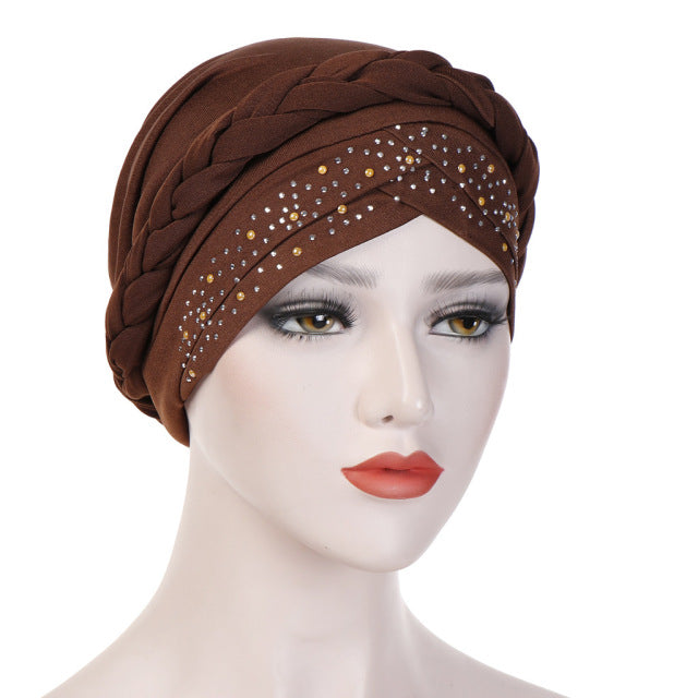 Head Scarf for muslim women solid cotton turban bonnet hijab Caps white pearl Inner hijabs femme musulman arab wrap turbantes