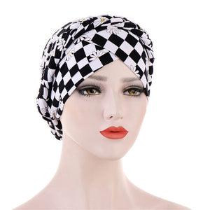 Head Scarf for muslim women solid cotton turban bonnet hijab Caps white pearl Inner hijabs femme musulman arab wrap turbantes