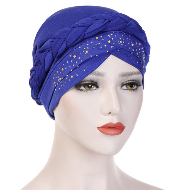 Head Scarf for muslim women solid cotton turban bonnet hijab Caps white pearl Inner hijabs femme musulman arab wrap turbantes