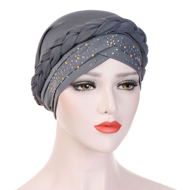 Head Scarf for muslim women solid cotton turban bonnet hijab Caps white pearl Inner hijabs femme musulman arab wrap turbantes