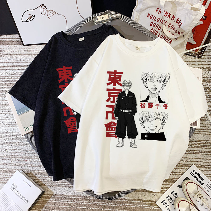 Hot Japanese Anime Tokyo Revengers T Shirt Men Chifuyu Matsuno Graphic Tees Anime T-shirt Unisex Summer Tops Tshirt Male