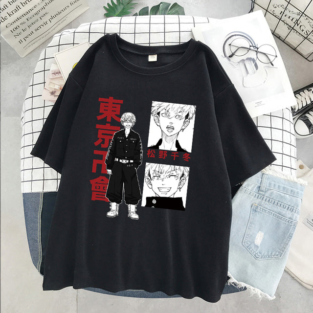 Hot Japanese Anime Tokyo Revengers T Shirt Men Chifuyu Matsuno Graphic Tees Anime T-shirt Unisex Summer Tops Tshirt Male