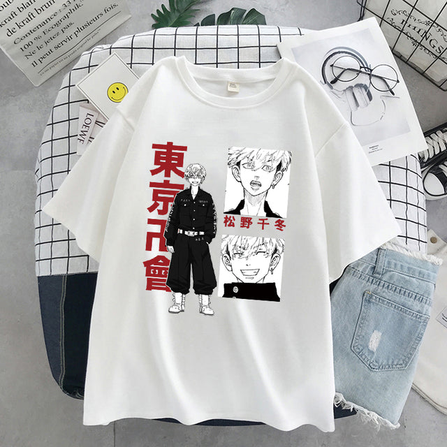 Hot Japanese Anime Tokyo Revengers T Shirt Men Chifuyu Matsuno Graphic Tees Anime T-shirt Unisex Summer Tops Tshirt Male