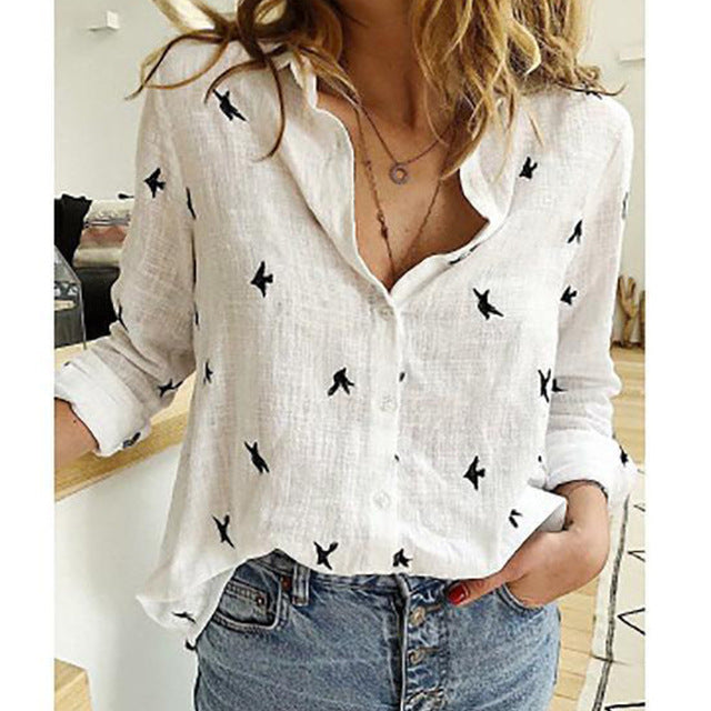 Leisure White Yellow Shirts Button Lapel Cardigan Top Lady Loose Long Sleeve Oversized Shirt Womens Blouses Autumn Blusas Mujer