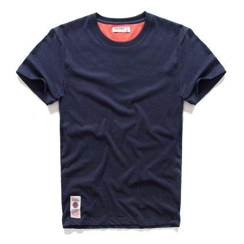 Men&#39;s T-shirt Cotton Solid Color t shirt Men Causal O-neck Basic Tshirt Male High Quality Classical Tops