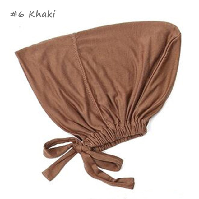 New Soft Modal Muslim Turban Hat Inner Hijab Caps  Islamic Underscarf Bonnet India Hat Female Headwrap Turbante Mujer