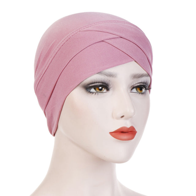 New Soft Modal Muslim Turban Hat Inner Hijab Caps  Islamic Underscarf Bonnet India Hat Female Headwrap Turbante Mujer