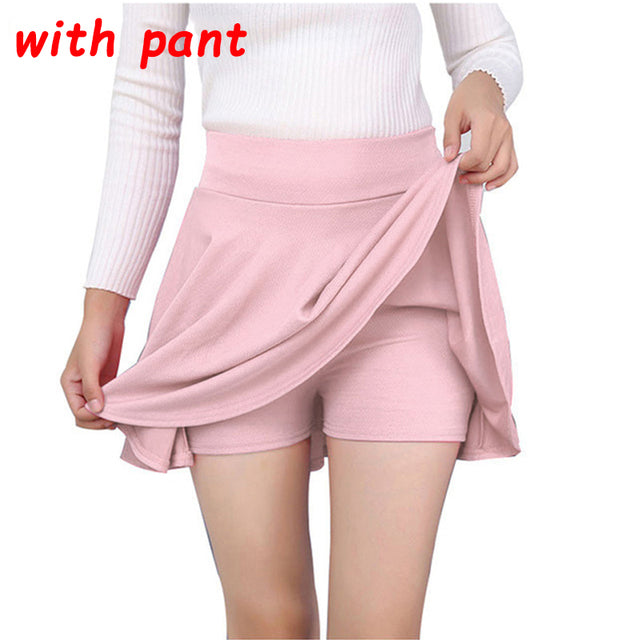 Plegie M-5XL Skirts Womens Big Size Tutu School Short Skirt Pants Suitable For The Whole Year Mini Saia High Waist Faldas Mujer