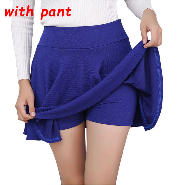 Plegie M-5XL Skirts Womens Big Size Tutu School Short Skirt Pants Suitable For The Whole Year Mini Saia High Waist Faldas Mujer