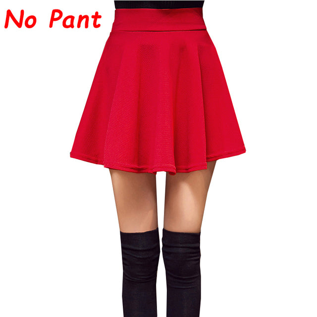 Plegie M-5XL Skirts Womens Big Size Tutu School Short Skirt Pants Suitable For The Whole Year Mini Saia High Waist Faldas Mujer