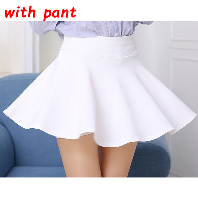 Plegie M-5XL Skirts Womens Big Size Tutu School Short Skirt Pants Suitable For The Whole Year Mini Saia High Waist Faldas Mujer