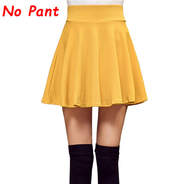 Plegie M-5XL Skirts Womens Big Size Tutu School Short Skirt Pants Suitable For The Whole Year Mini Saia High Waist Faldas Mujer