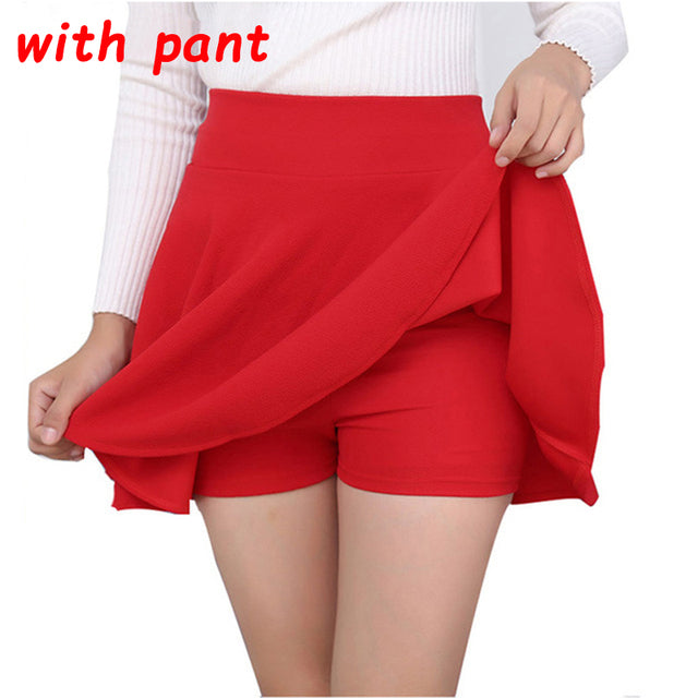 Plegie M-5XL Skirts Womens Big Size Tutu School Short Skirt Pants Suitable For The Whole Year Mini Saia High Waist Faldas Mujer