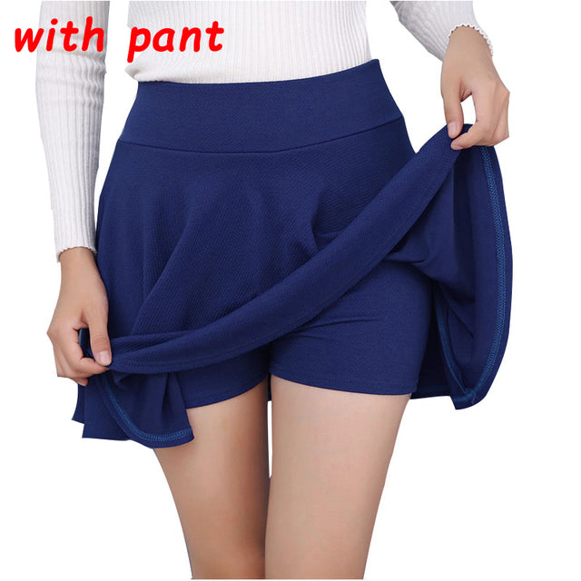 Plegie M-5XL Skirts Womens Big Size Tutu School Short Skirt Pants Suitable For The Whole Year Mini Saia High Waist Faldas Mujer