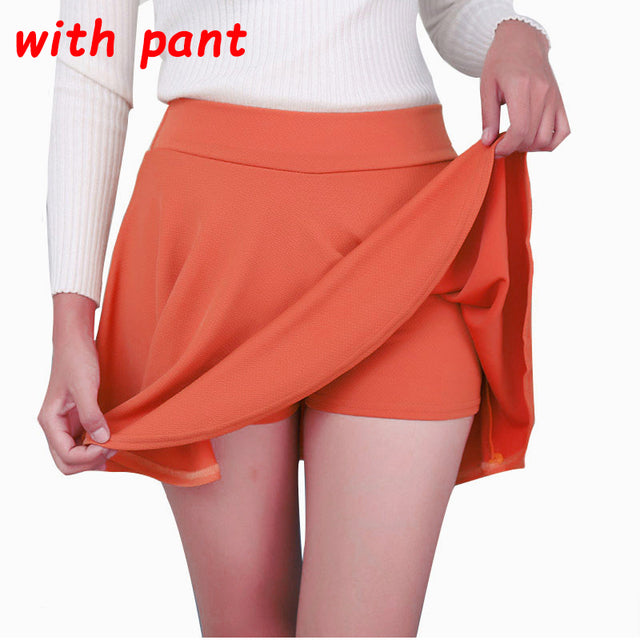 Plegie M-5XL Skirts Womens Big Size Tutu School Short Skirt Pants Suitable For The Whole Year Mini Saia High Waist Faldas Mujer