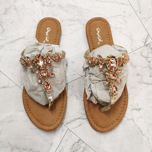 2022 New Sandals Women Gladiator Summer Shoes Diamond Buckle Fashion Female Sandal Roman Rhinestones Flat Woman&#39;s Casual Shoes