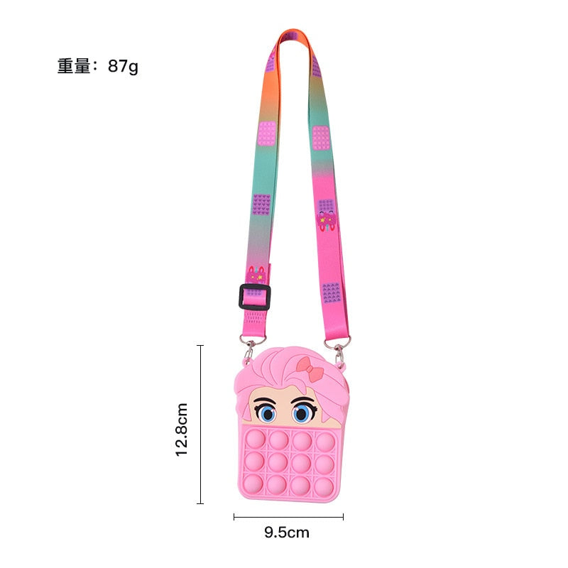 Hot Fidget Toys Push Bubbles Toy Rainbow Unicorn Poppy Playtime Coin Purse Wallet Ladies Bag Silica Simple Dimple Crossbody Bag