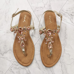 2022 New Sandals Women Gladiator Summer Shoes Diamond Buckle Fashion Female Sandal Roman Rhinestones Flat Woman&#39;s Casual Shoes