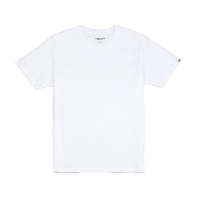 SIMWOOD 2022 Summer New 100% Cotton White Solid T Shirt Men Causal O-neck Basic T-shirt Male High Quality Classical Tops 190449