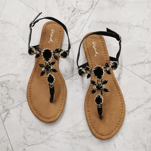 2022 New Sandals Women Gladiator Summer Shoes Diamond Buckle Fashion Female Sandal Roman Rhinestones Flat Woman&#39;s Casual Shoes