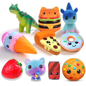 NEW Cartoon Chocolate Biscuit Series PU Squishies Slow Rising Cream Scented Fidget Anti-Stress Kids Toy Children&#39;s  Gift