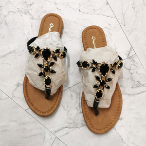 2022 New Sandals Women Gladiator Summer Shoes Diamond Buckle Fashion Female Sandal Roman Rhinestones Flat Woman&#39;s Casual Shoes