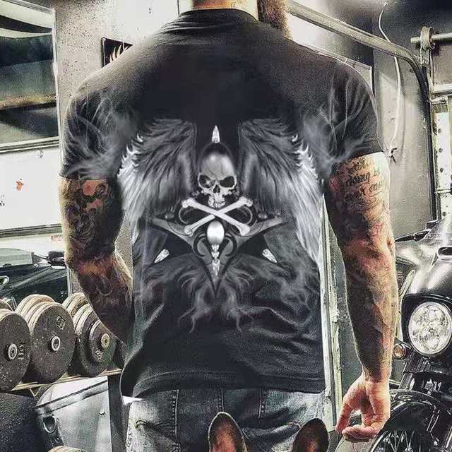 Summer Skulls 3D Print T Shirts For Men Casual O-Neck Short Sleeve Clothes Oversized T-shirts Streetwear Hip Hop Loose Tops Tees