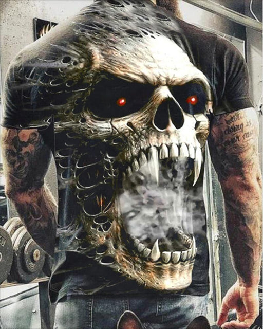 Summer Skulls 3D Print T Shirts For Men Casual O-Neck Short Sleeve Clothes Oversized T-shirts Streetwear Hip Hop Loose Tops Tees