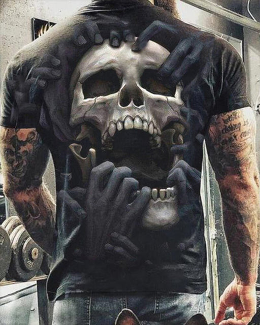 Summer Skulls 3D Print T Shirts For Men Casual O-Neck Short Sleeve Clothes Oversized T-shirts Streetwear Hip Hop Loose Tops Tees