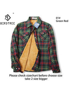 Velvet Thick Warm Women&#39;s Plaid Shirt Female Long Sleeve Tops M-5XL Winter Fleece Casual Check Blouse Autumn Clothes T77710A