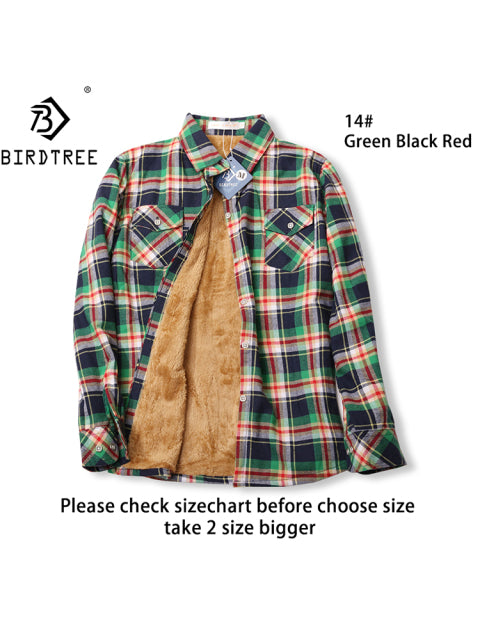 Velvet Thick Warm Women&#39;s Plaid Shirt Female Long Sleeve Tops M-5XL Winter Fleece Casual Check Blouse Autumn Clothes T77710A