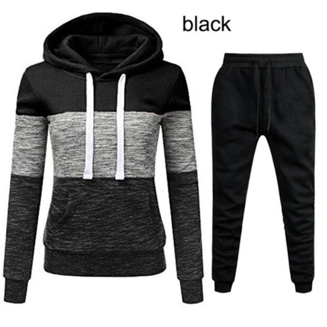 Winter Tracksuit Women 2 Piece Printing Hoodies + Pants Sportwear Women&#39;s Sports Suit Hooded Sweatshirt Set Female Winter Clothe