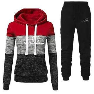 Winter Tracksuit Women 2 Piece Printing Hoodies + Pants Sportwear Women&#39;s Sports Suit Hooded Sweatshirt Set Female Winter Clothe