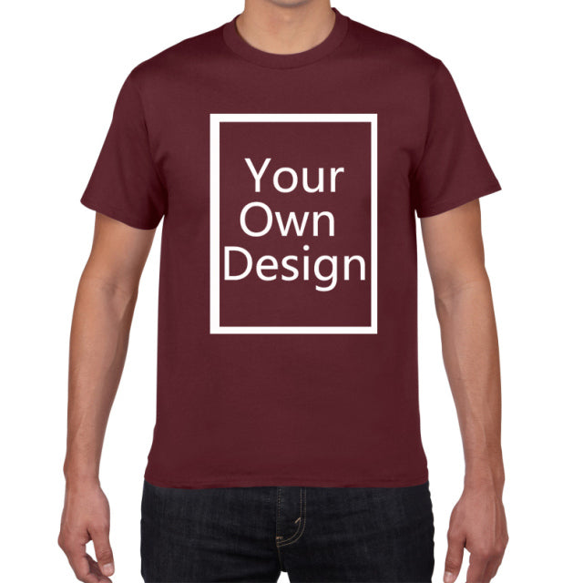 Your OWN Design t-shirt man Brand Logo/Picture Custom Men tshirt DIY print Cotton T shirt men oversized 3xL tee shirt clothes