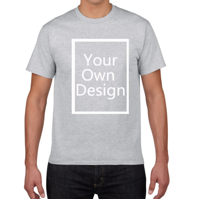 Your OWN Design t-shirt man Brand Logo/Picture Custom Men tshirt DIY print Cotton T shirt men oversized 3xL tee shirt clothes