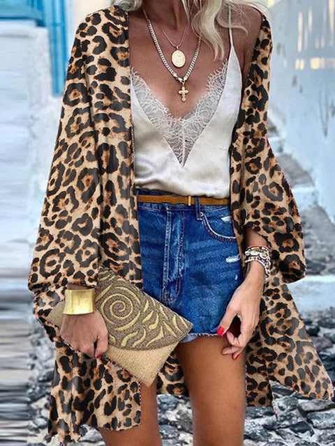 ZANZEA Women Cardigan Summer Open Front Bohemian Floral Printed Blouse Kimono Casual Loose Beach Tops Vintage Long Sleeve Blusas