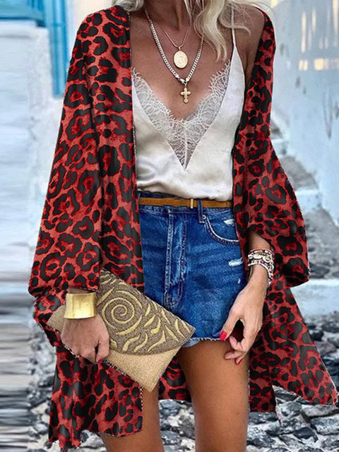 ZANZEA Women Cardigan Summer Open Front Bohemian Floral Printed Blouse Kimono Casual Loose Beach Tops Vintage Long Sleeve Blusas