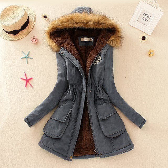 ZQLZ Spring Autumn Winter Jacket Women 2022 Thick Warm Hooded Parka Mujer Cotton Padded Coat 3XL Casual Slim Jacket Female