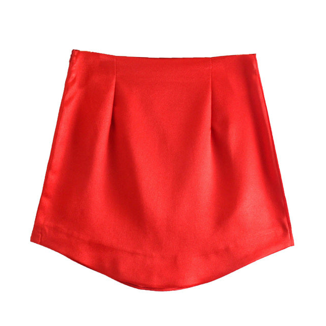 Zevity Women High Street Solid Color Side Zipper Sexy Mini Skirt Faldas Mujer Ladies Light Soft Casual Slim Chic Vestidos QUN765