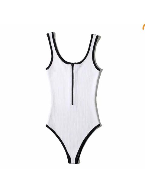 Zipper Bodysuit Sexy Bodysuit Women&#39;s Fashion Bodycon Body Basic Top Sleeveless Summer Bodysuit Jumpsuit One Piece Dropshipping