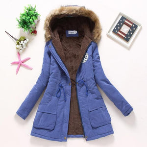 new winter military coats women cotton wadded hooded jacket medium-long casual parka thickness  XXXL quilt snow outwear